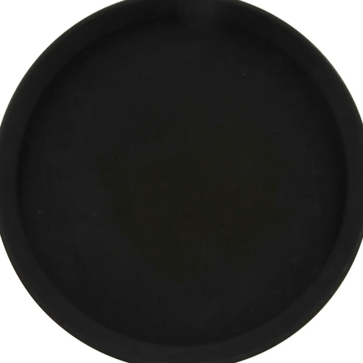 Plateau antidérapant rond noir