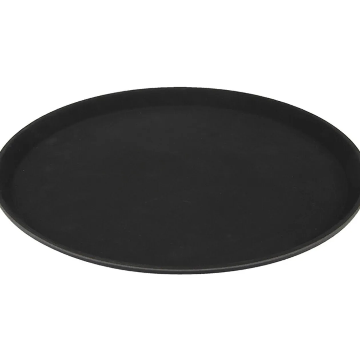 Plateau antidérapant rond noir