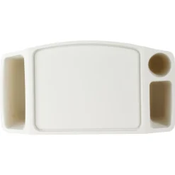 Plateau avec rangements blanc cassé