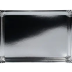 Plateau carton argenté x3