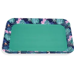 Plateau de service en carton motif tropical x 5
