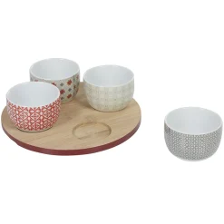 Plateau de service et bols carreaux de ciment 4 design