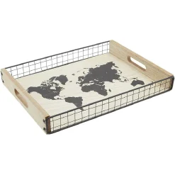 Plateau en bois carte