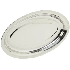Plateau ovale argenté