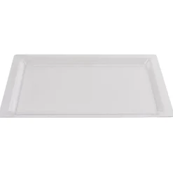 Plateau rectangulaire plastique réutilisable transparent x3
