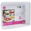 Plateau rectangulaire plastique blanc 3L
