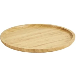 Plateau rond bambou naturel