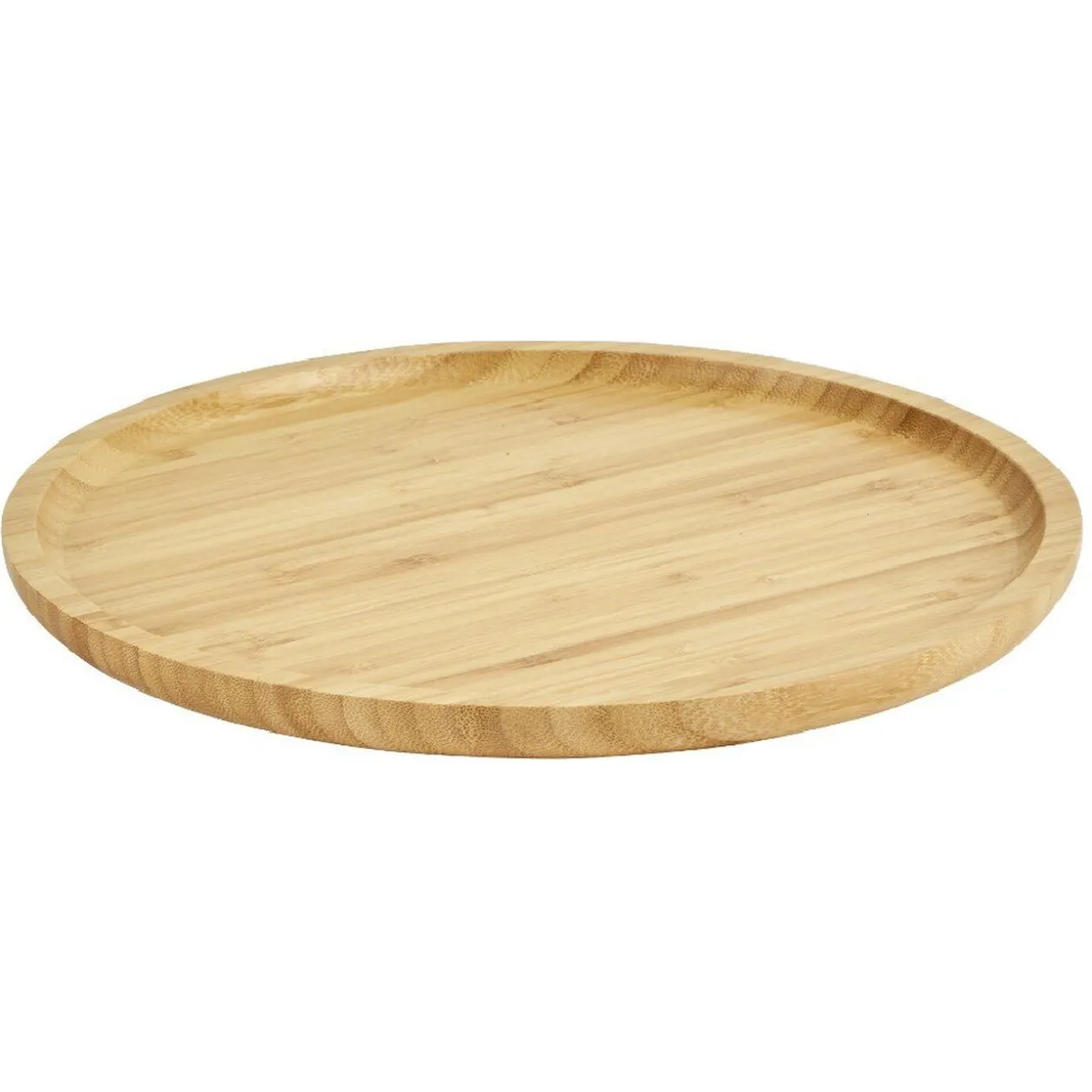 Plateau rond bambou naturel