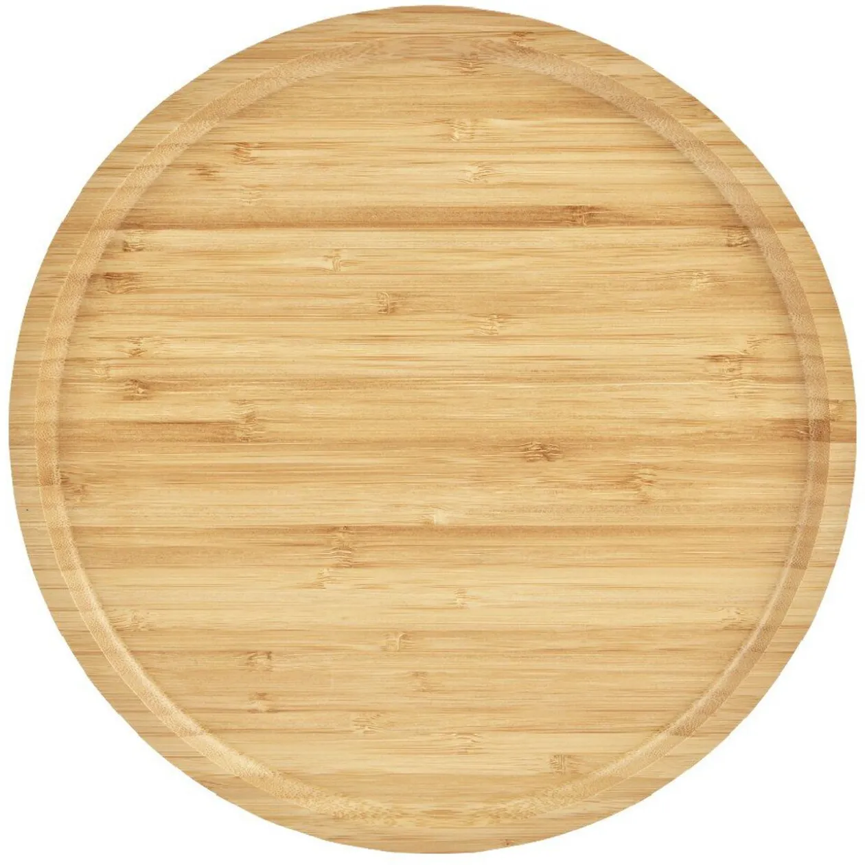 Plateau rond bambou naturel