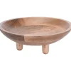 Plateau rond en bois sur pieds