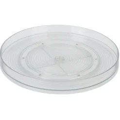 Plateau rotatif en plastique transparent - Ø29,4xH4cm
