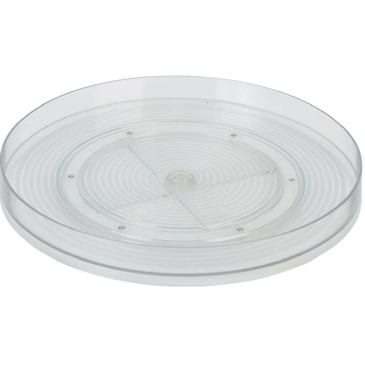 Plateau rotatif en plastique transparent - Ø29,4xH4cm