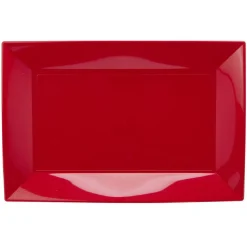 Plateau réutilisable rouge x3