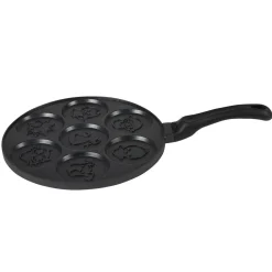 Poêle à 7 pancakes en fonte motifs animaux 26 cm