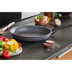 Poêle sauteuse Tefal Mineralia Force aluminium moucheté gris noir ø 24 cm