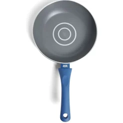 Poêle tous feux Ø24cm aluminium gris et bleu