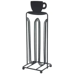 Porte capsules à café en métal design tasse noir