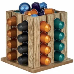 Porte capsules en bois mdf naturel