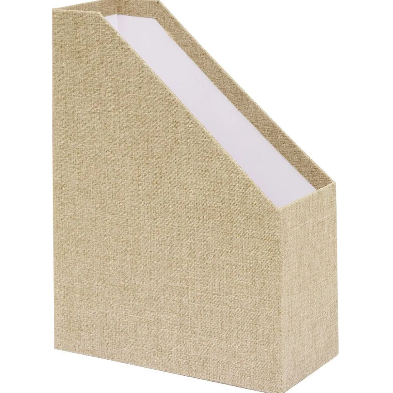 Porte-revues en carton finition lin 24.5X11,5xH32,5 cm