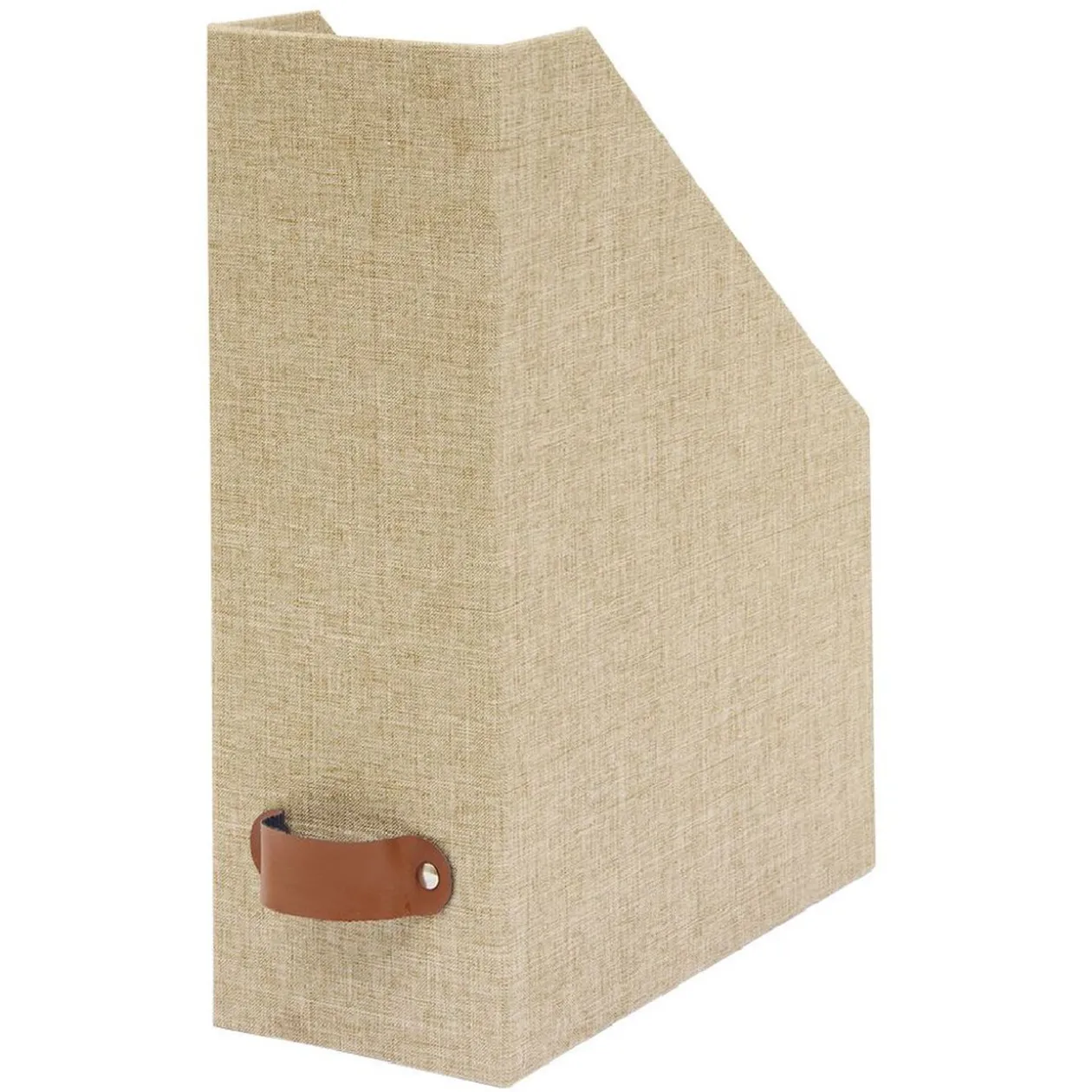 Porte-revues en carton finition lin 24.5X11,5xH32,5 cm