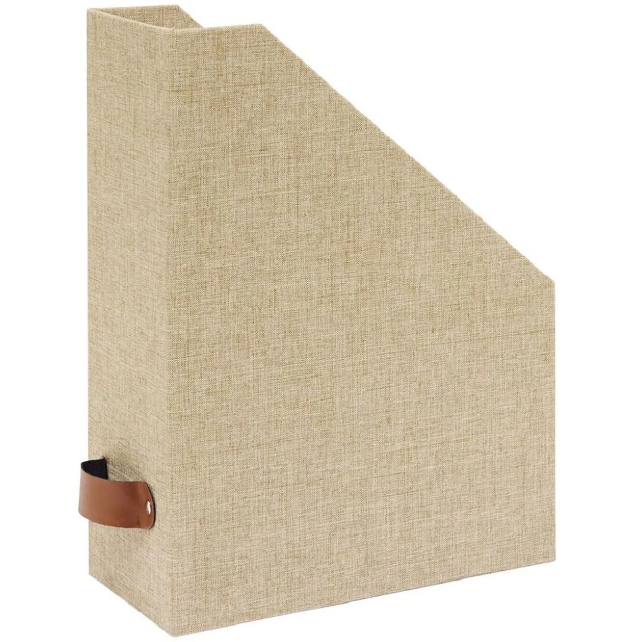 Porte-revues en carton finition lin 24.5X11,5xH32,5 cm
