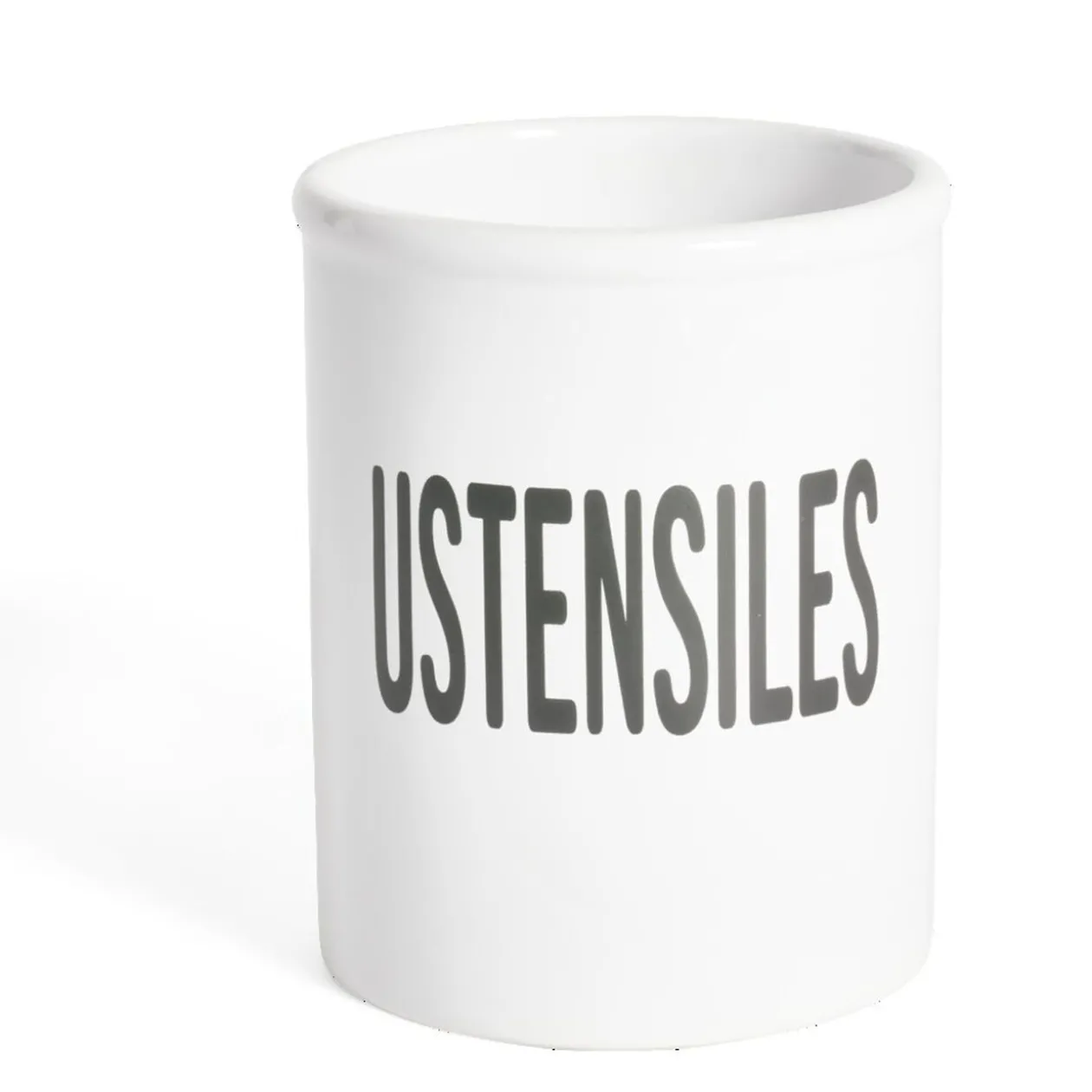 Pot à ustensiles dolomite blanc Ø10xH13,2cm