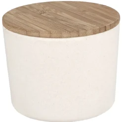 Pot avec couvercle naturel écru