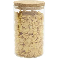 Pot de conservation en verre avec couvercle liège 1 L