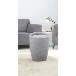 Pouf avec coffre intégré Abyss gris anthracite