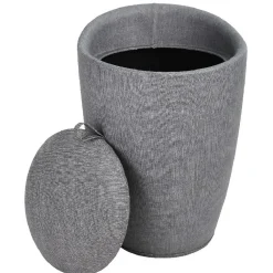 Pouf avec coffre intégré Abyss gris anthracite