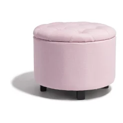 Pouf avec coffre intégré Candice rose