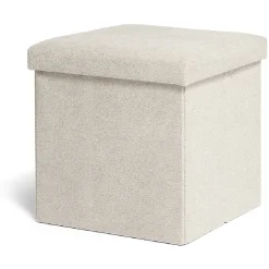 Pouf coffre Clara curly 38xH38x38cm vert