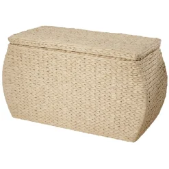 Pouf coffre en osier grand modèle