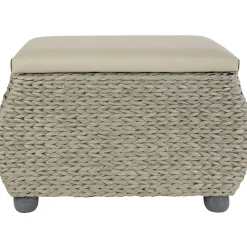 Pouf coffre en osier Muranu campagne