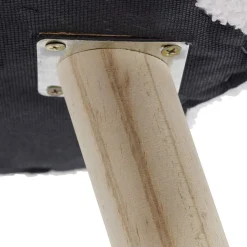 Pouf décor nuage laine bouclée Blanc - 36x30xH33cm