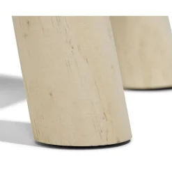 Pouf Gaëlle polyester beige Ø32xH38cm