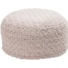 Pouf gonflable avec housse rose