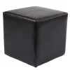 Pouf noir carré