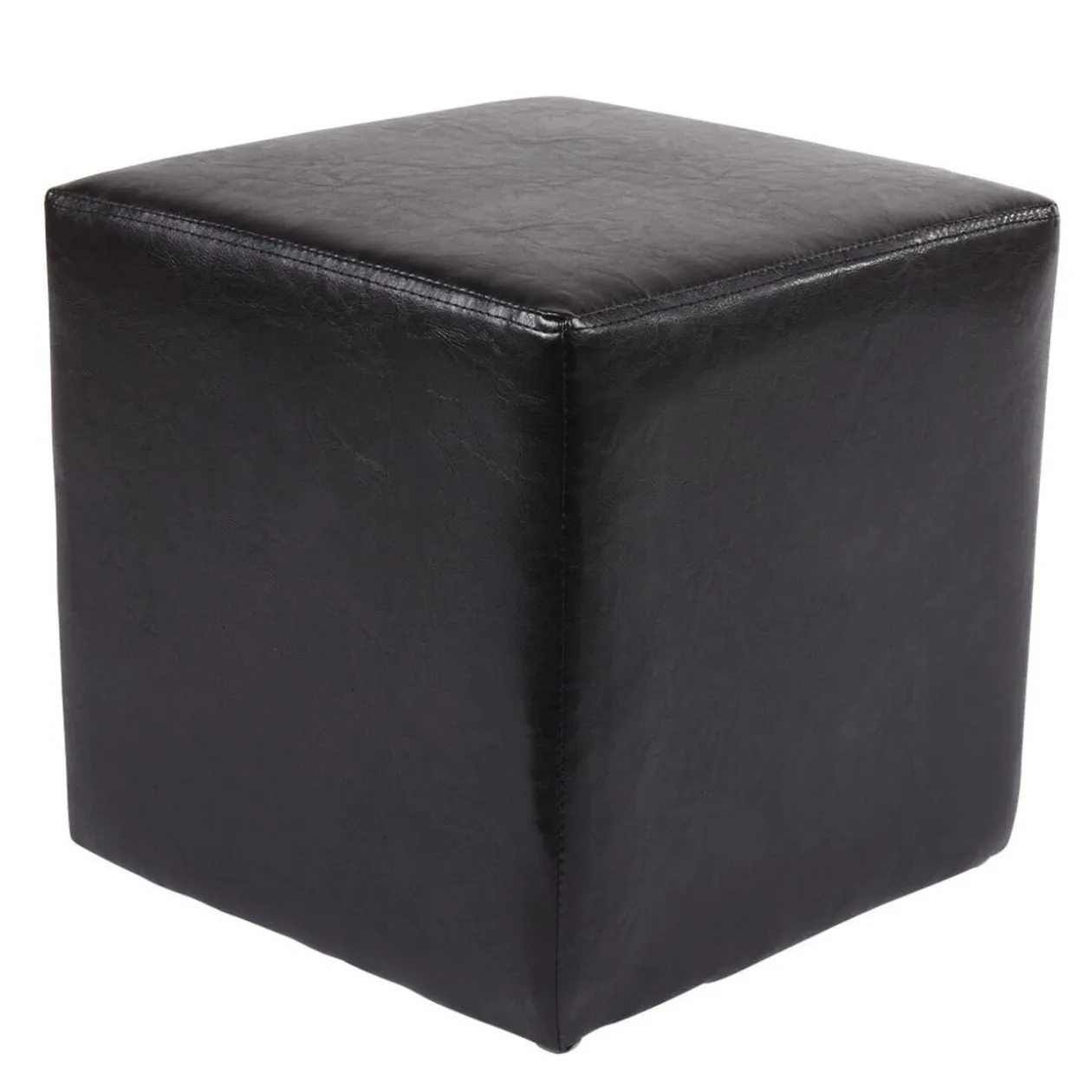 Pouf noir carré