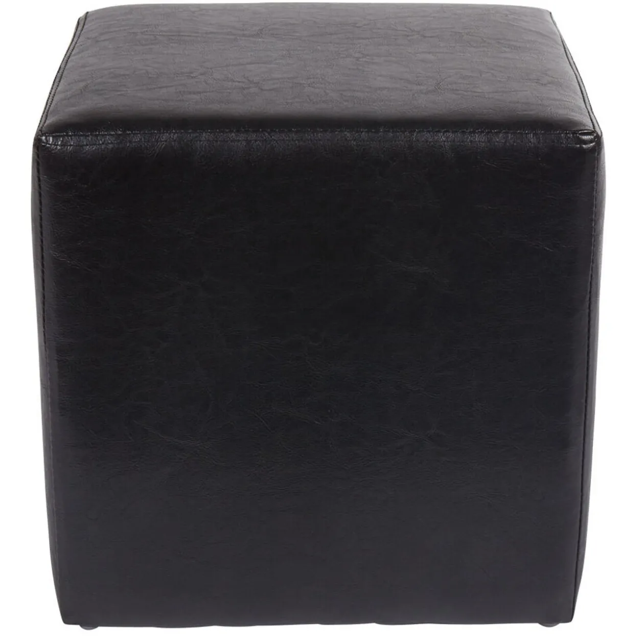 Pouf noir carré