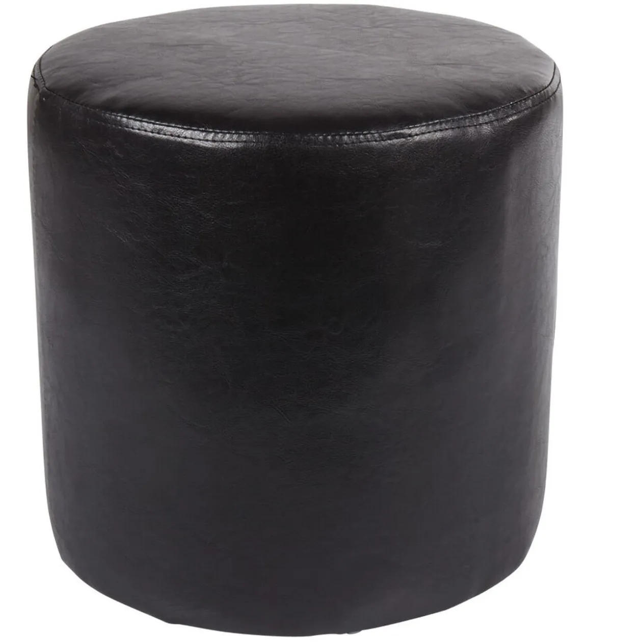 Pouf noir rond