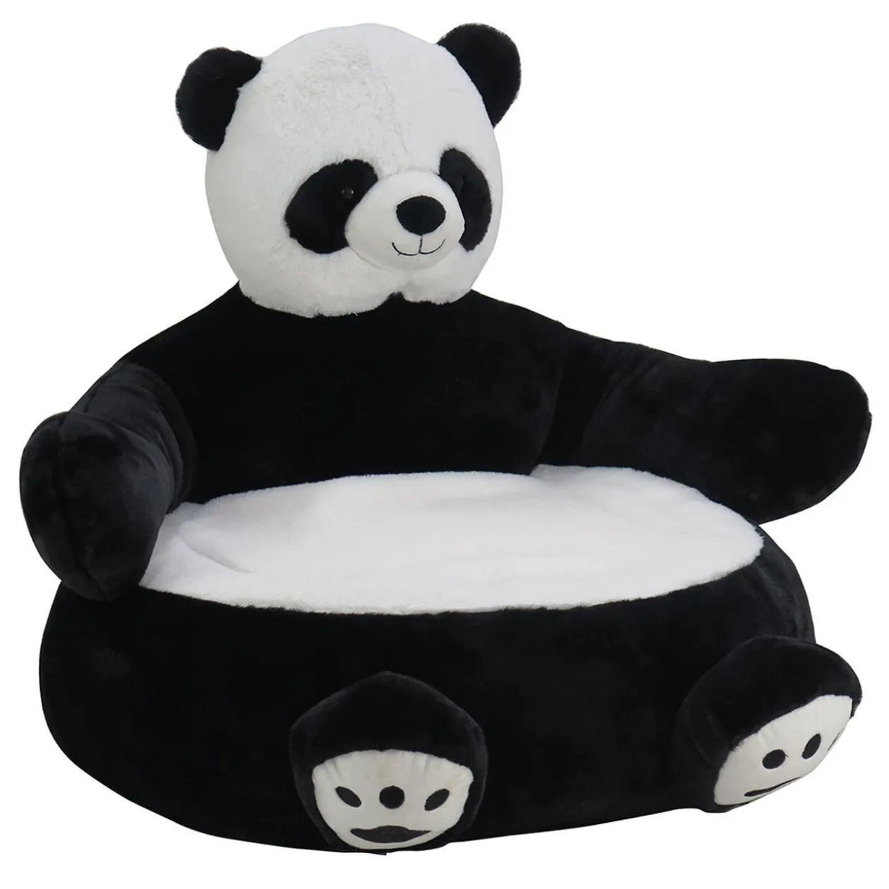 Pouf panda noir et blanc