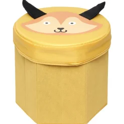 Pouf pliable renard orange