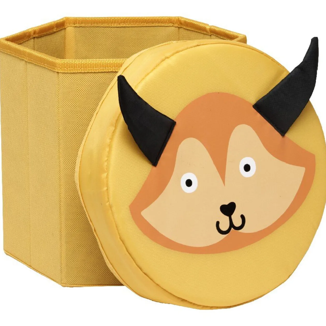 Pouf pliable renard orange