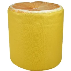 Pouf rond design orange