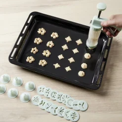 Presse à biscuits sucrés/salés 16 disques et 6 douilles