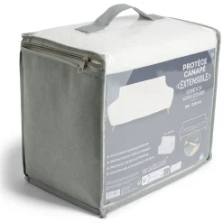 Protège canapé extensible 3 places L195-230cm effet laine bouclée beige