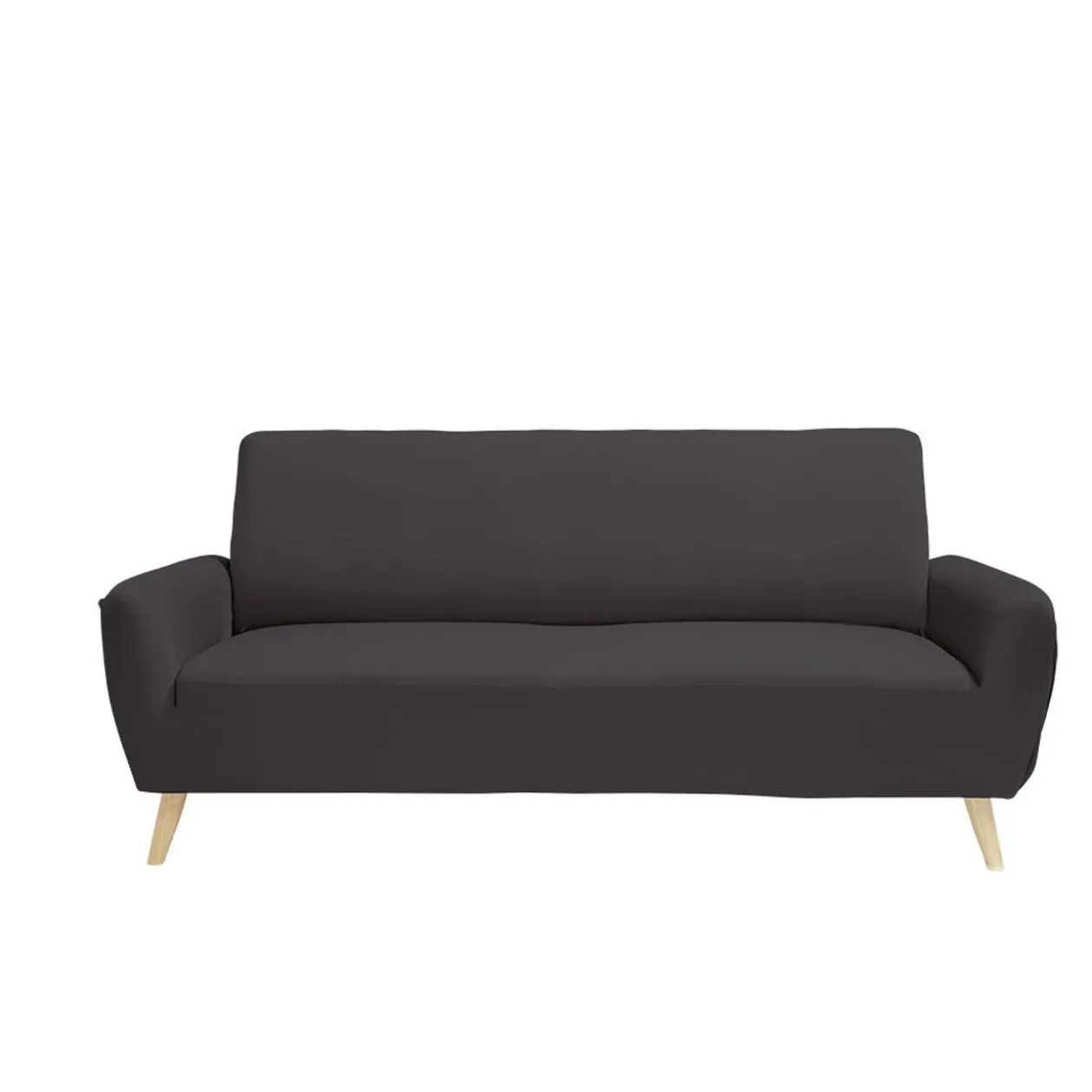 Protège canapé extensible 3 places L195-230cm gris foncé