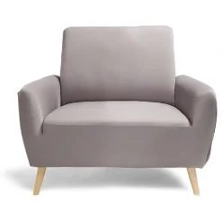 Protège fauteuil extensible uni gris 90 / 145 cm