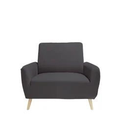 Protège fauteuil extensible L90-145cm gris foncé